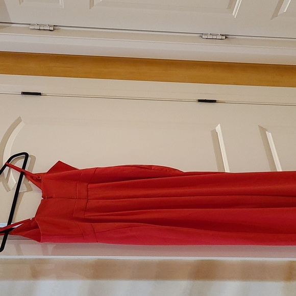 BCBG MaxAzria Red Sleeveless Wide Leg Jumpsuit - Picture 10 of 15
